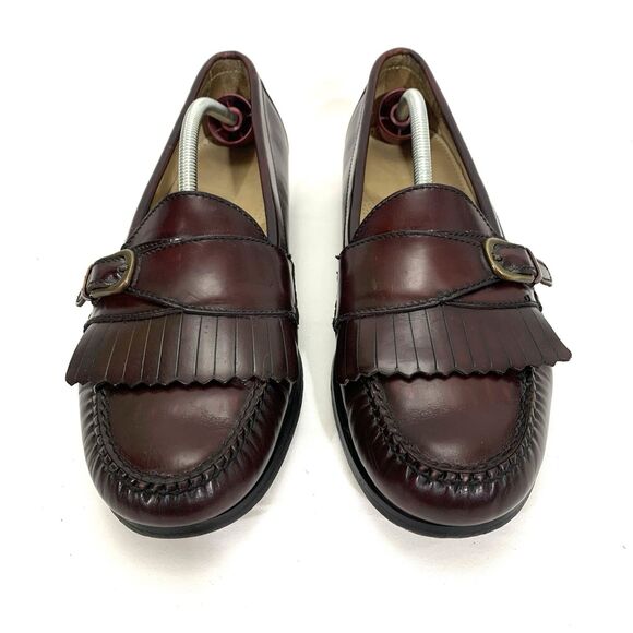 Cole Haan Pinch Shoes Loafers Buckle Kiltie Round Toe Comfort Burgundy Mens 12 D main image 6